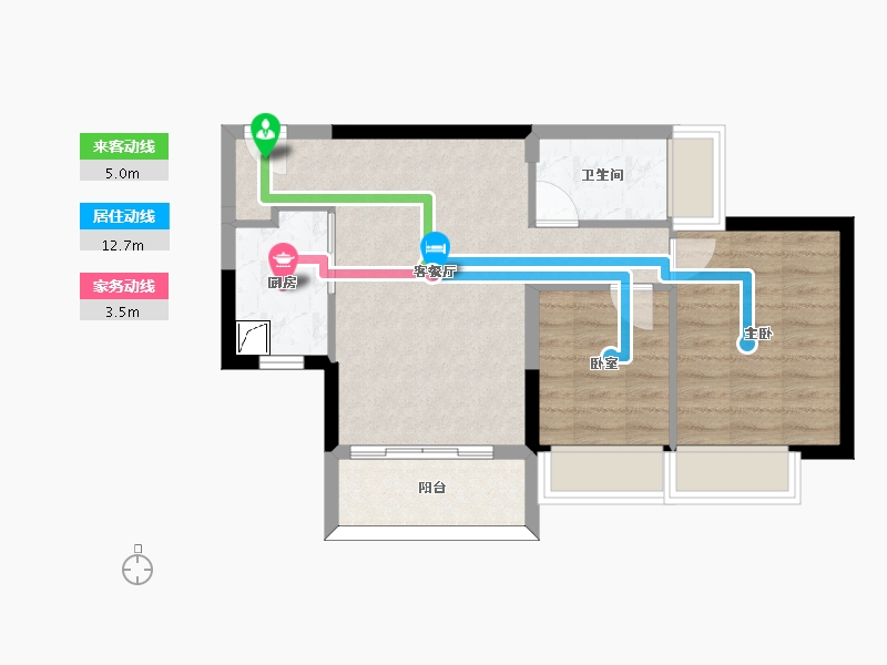 广东省-珠海市-天庆·晋海岸-57.23-户型库-动静线