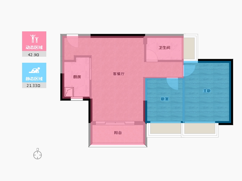 广东省-珠海市-天庆·晋海岸-57.23-户型库-动静分区