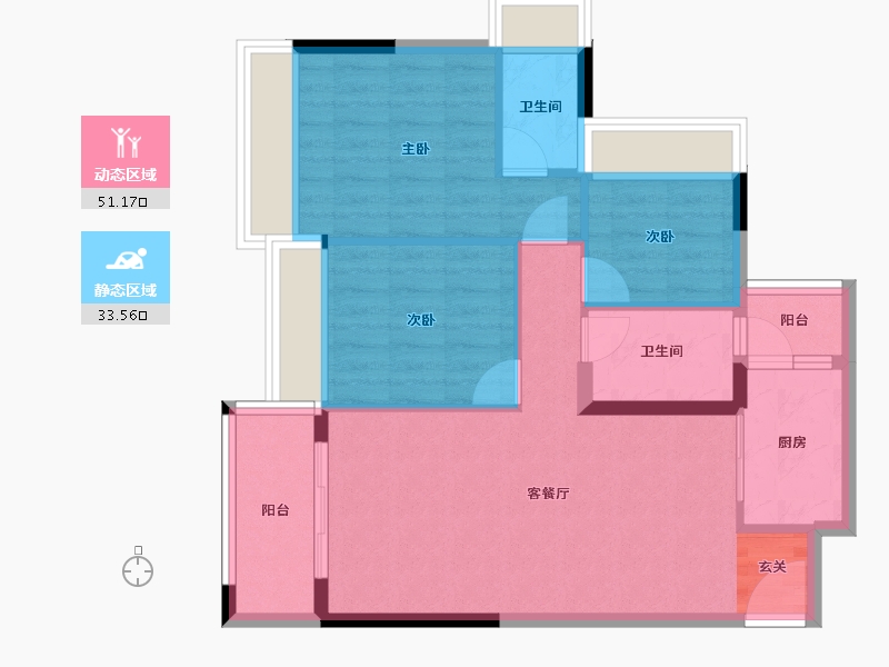 广东省-清远市-海港成天荷1号-76.08-户型库-动静分区