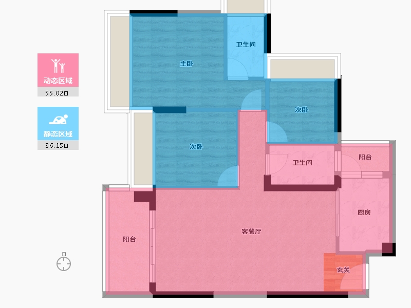 广东省-清远市-海港成天荷1号-81.79-户型库-动静分区