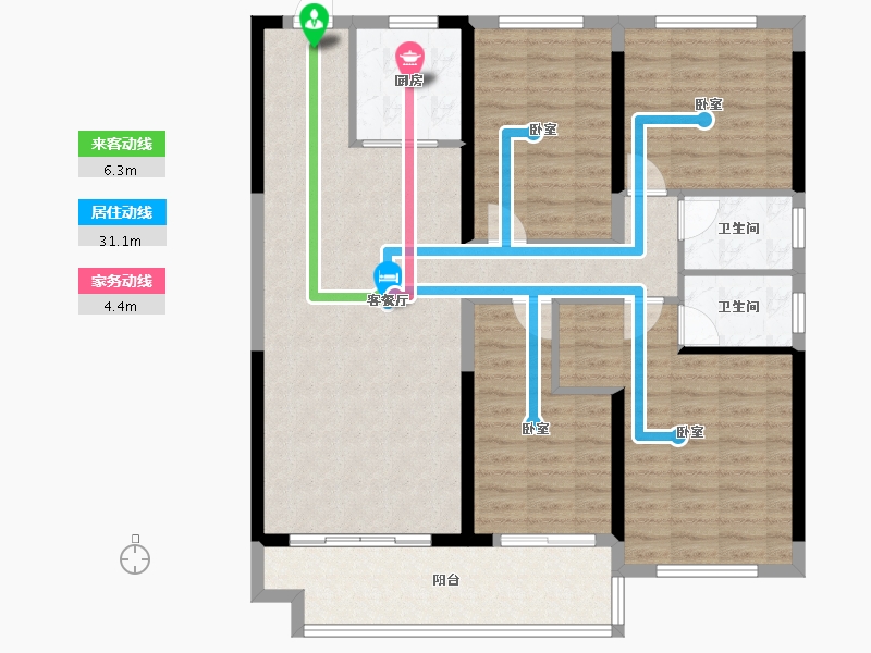 广东省-广州市-华耀碧桂园·十里江湾-114.23-户型库-动静线