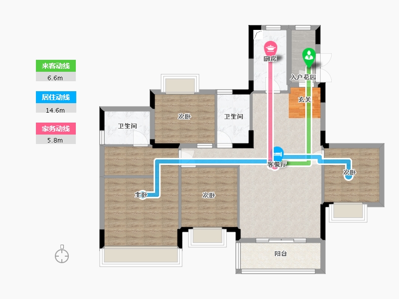 湖南省-常德市-汉寿恒大御府-109.00-户型库-动静线