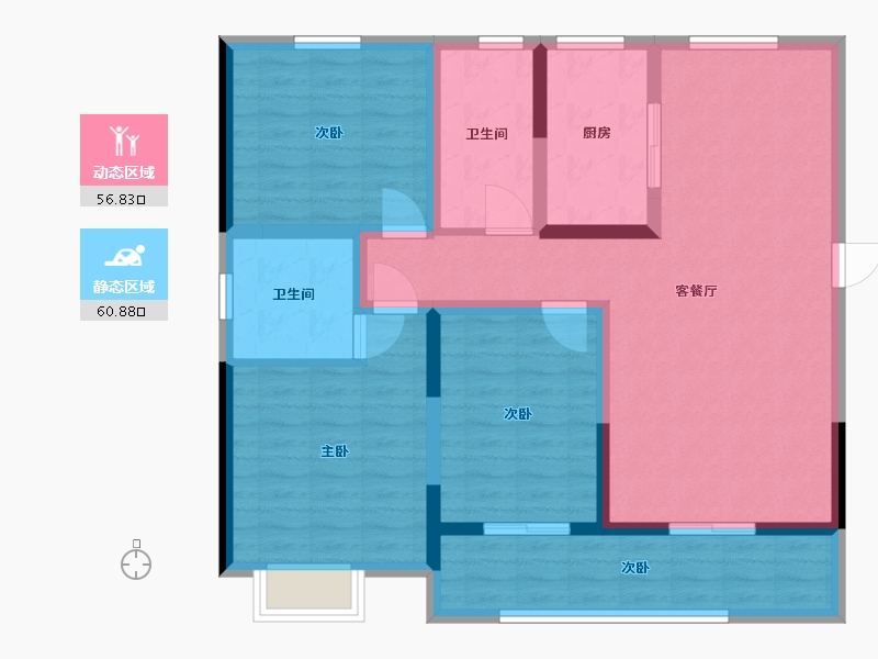 河南省-周口市-一峰梦想城-105.00-户型库-动静分区