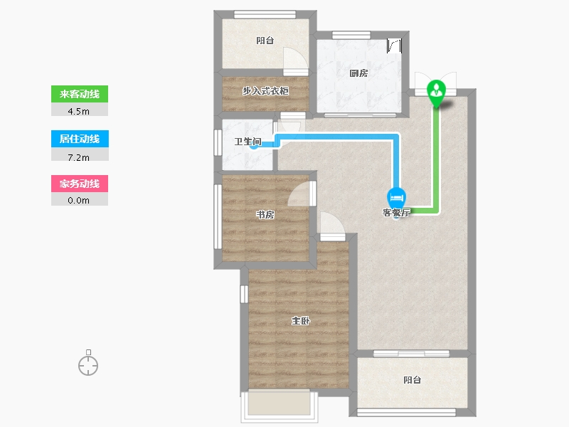 江苏省-泰州市-金通海棠湾-78.35-户型库-动静线