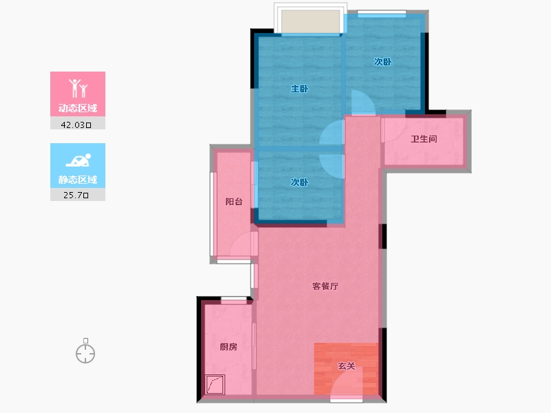 广东省-清远市-大发珑悦四季-60.00-户型库-动静分区