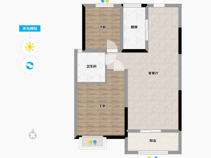 河南省-周口市-一峰梦想城-78.00-户型库-采光通风