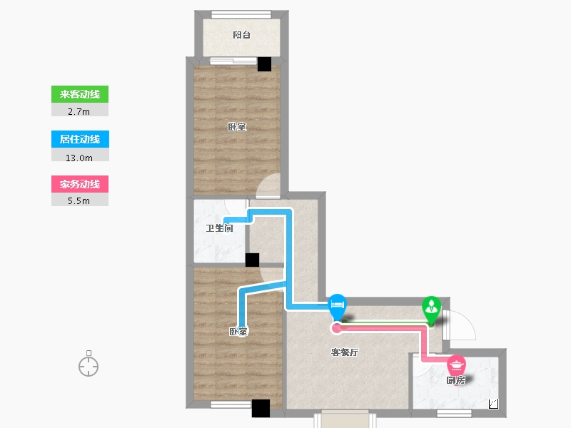 福建省-福州市-温泉壹号-55.00-户型库-动静线