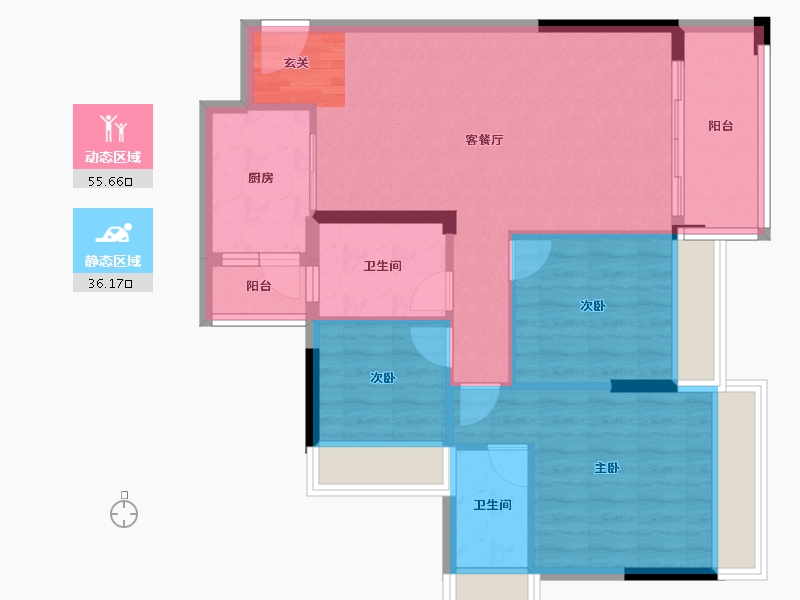 广东省-清远市-海港成天荷1号-82.63-户型库-动静分区