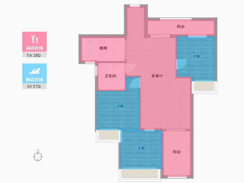 湖南省-常德市-江南学府-80.09-户型库-动静分区