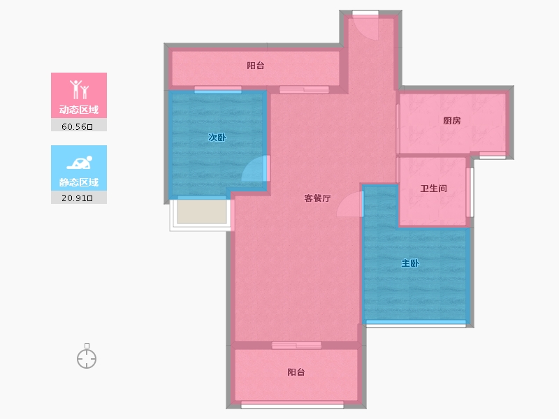 湖南省-常德市-江南学府-72.62-户型库-动静分区