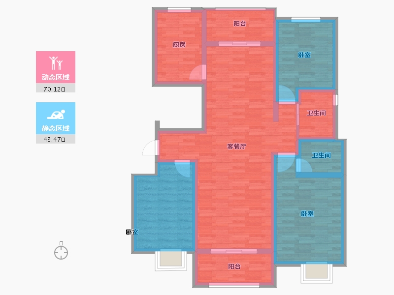 河南省-开封市-美居·红枫御景-101.00-户型库-动静分区