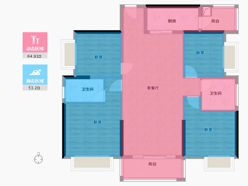 广东省-河源市-河源敏捷珑山源著-106.00-户型库-动静分区