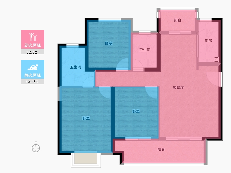 福建省-福州市-禹洲剑桥学苑-82.01-户型库-动静分区