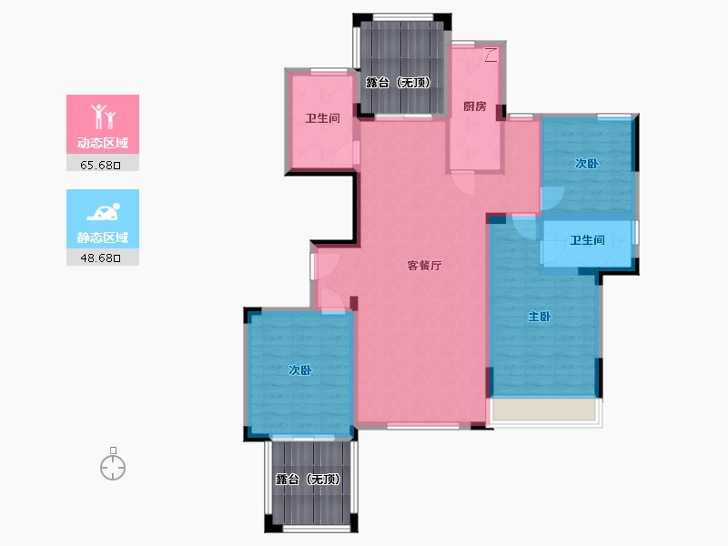 浙江省-绍兴市-峰泽景园-118.79-户型库-动静分区