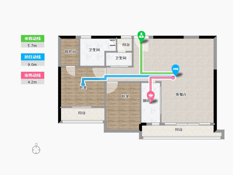 广东省-深圳市-华侨城新天鹅堡-108.00-户型库-动静线