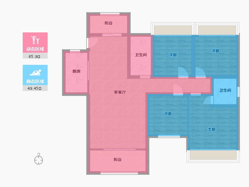 湖南省-常德市-江南学府-102.37-户型库-动静分区