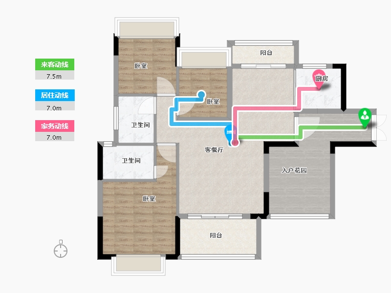 广东省-清远市-城建时代海岸-106.00-户型库-动静线