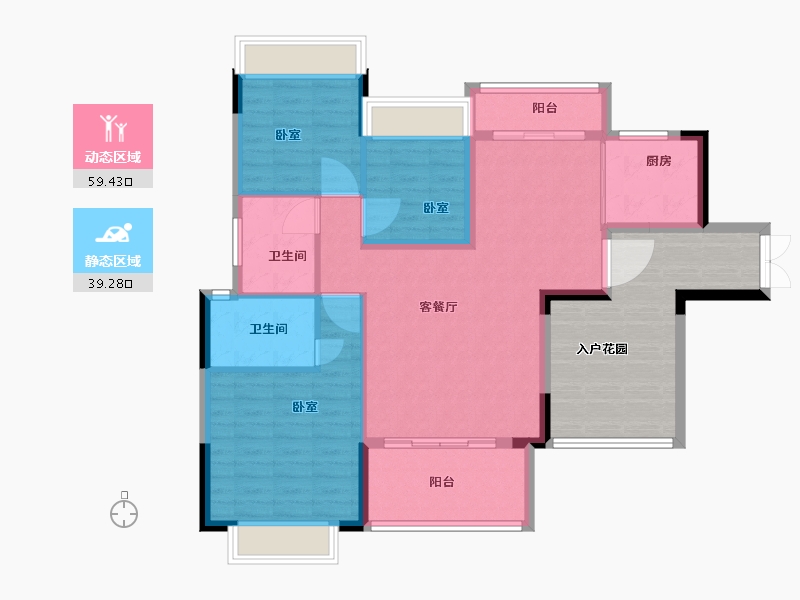 广东省-清远市-城建时代海岸-106.00-户型库-动静分区