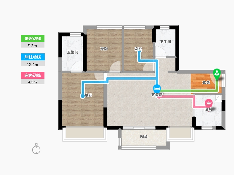 广东省-清远市-大发珑悦四季-68.29-户型库-动静线