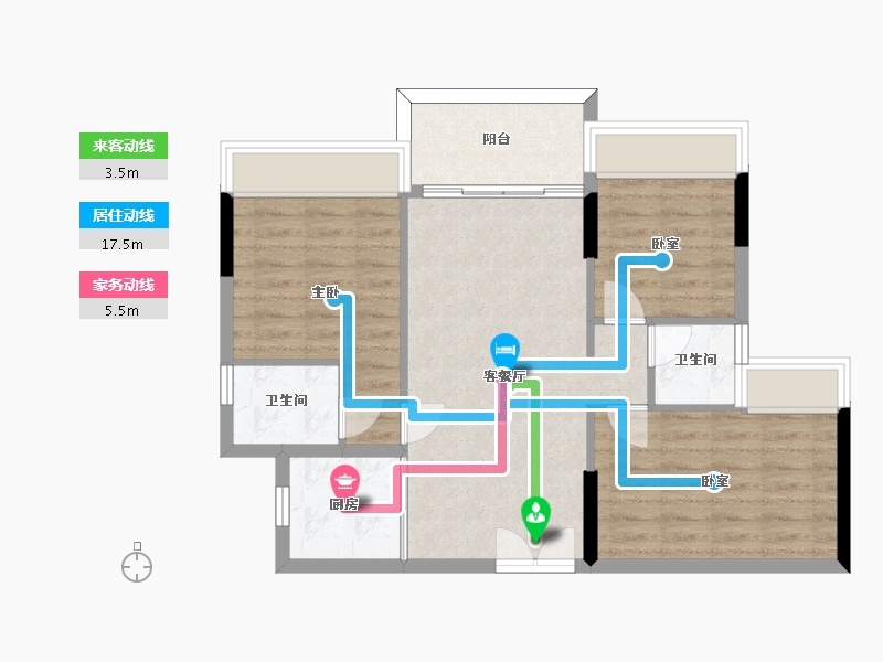 广东省-珠海市-金裕·香泉丽都-73.84-户型库-动静线