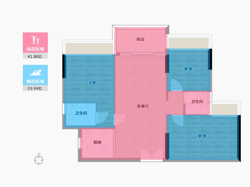 广东省-珠海市-金裕·香泉丽都-73.84-户型库-动静分区