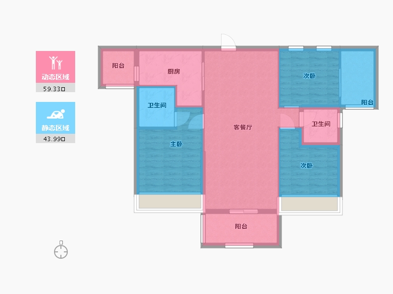 湖南省-常德市-江南学府-92.97-户型库-动静分区