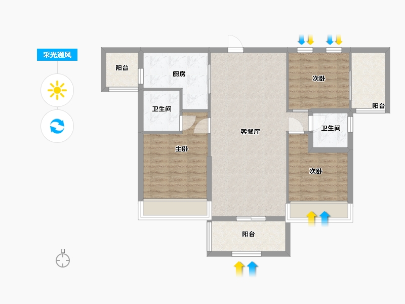 湖南省-常德市-江南学府-92.97-户型库-采光通风