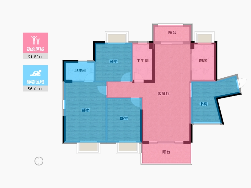 广东省-惠州市-金盛丽景花园-106.55-户型库-动静分区