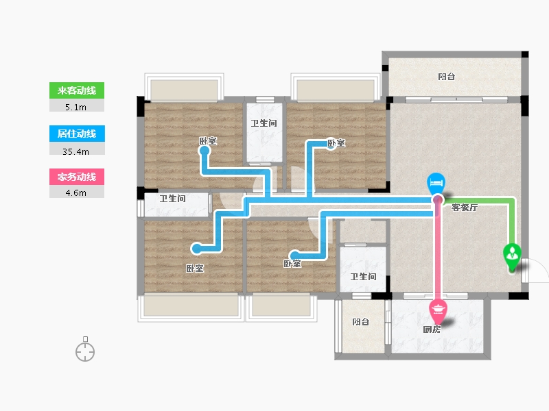 广东省-韶关市-乐昌利华雅居-111.63-户型库-动静线