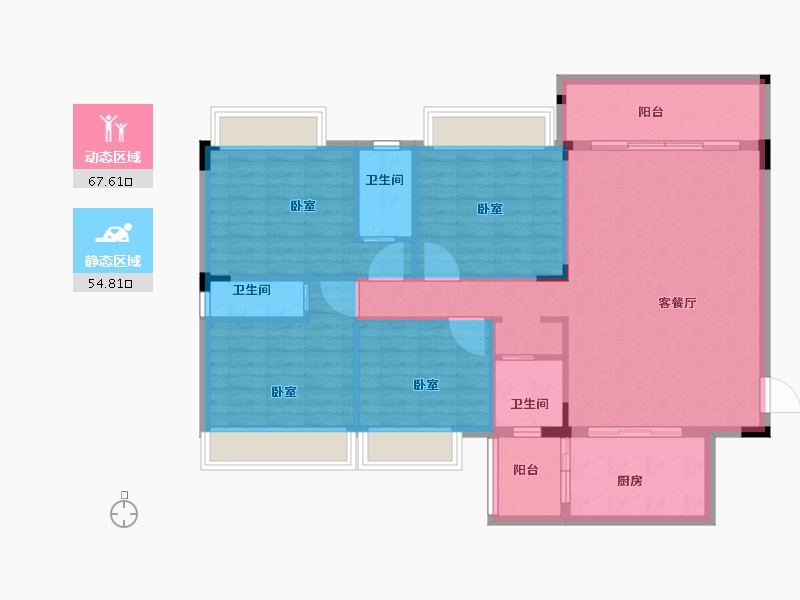 广东省-韶关市-乐昌利华雅居-111.63-户型库-动静分区