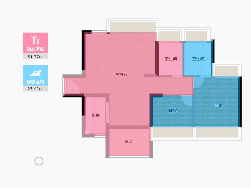 广东省-珠海市-和丰御庭-67.00-户型库-动静分区