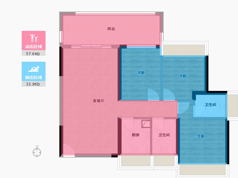 广东省-江门市-东方华城-81.65-户型库-动静分区