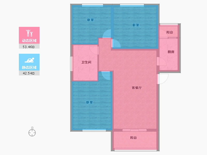 湖北省-孝感市-丹阳古镇-86.00-户型库-动静分区