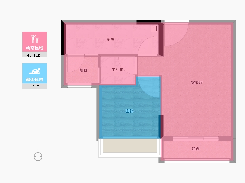 广东省-珠海市-和丰御庭-45.87-户型库-动静分区