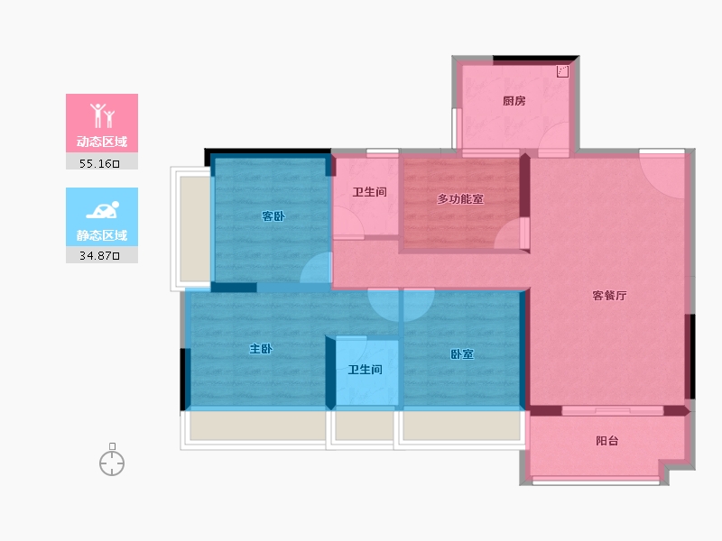 广东省-珠海市-和丰御庭-80.00-户型库-动静分区