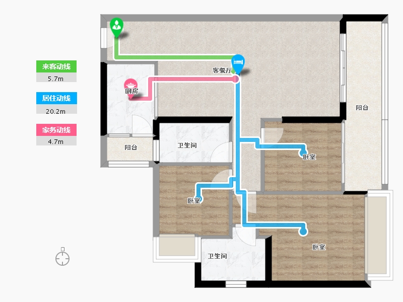 广东省-深圳市-华侨城新天鹅堡-86.03-户型库-动静线