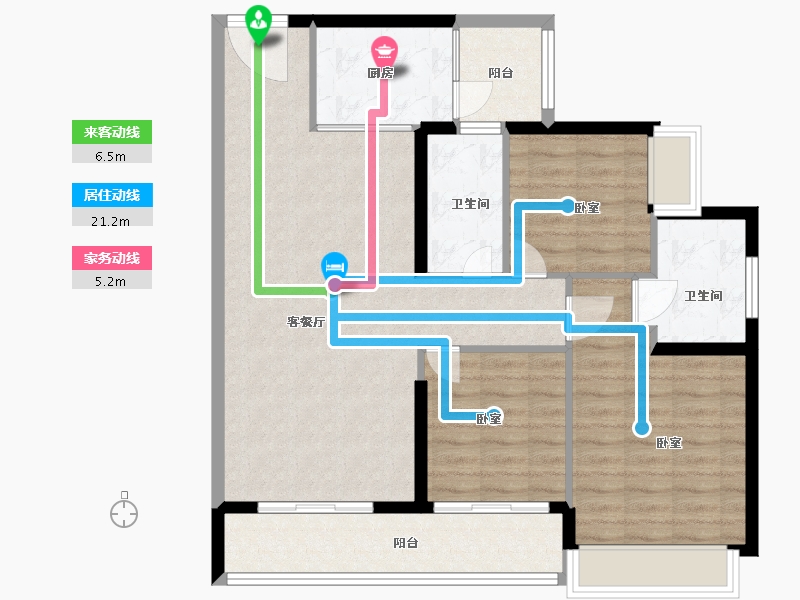 广东省-深圳市-华侨城新天鹅堡-98.00-户型库-动静线