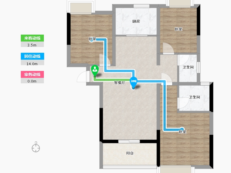 江西省-抚州市-学府新城-85.96-户型库-动静线