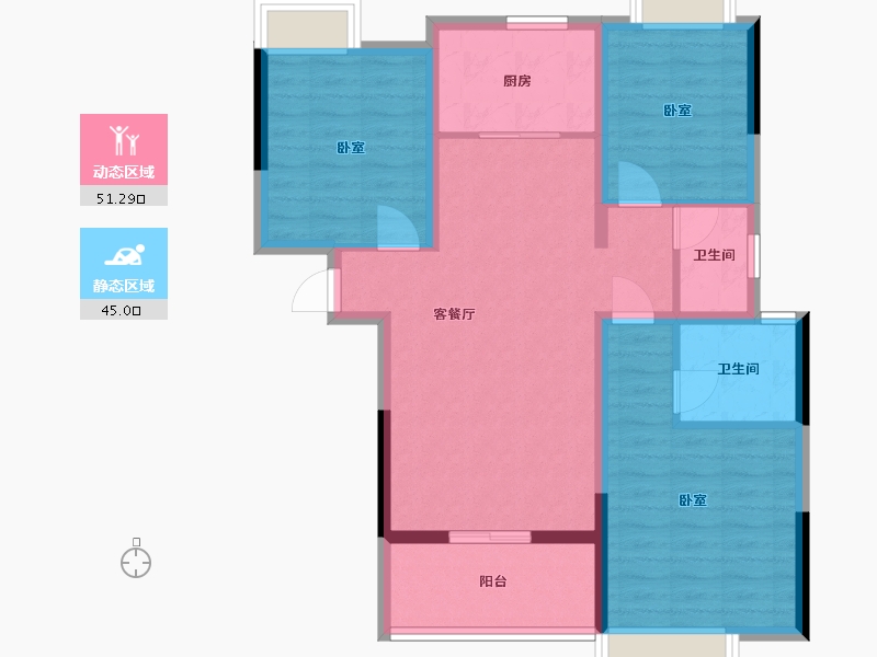 江西省-抚州市-学府新城-85.96-户型库-动静分区