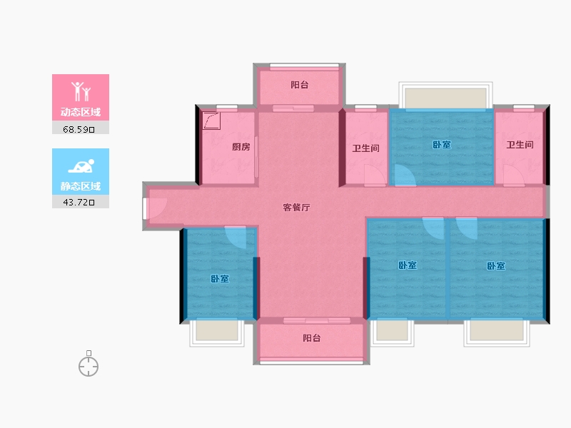 广东省-河源市-河源敏捷珑山源著-100.70-户型库-动静分区