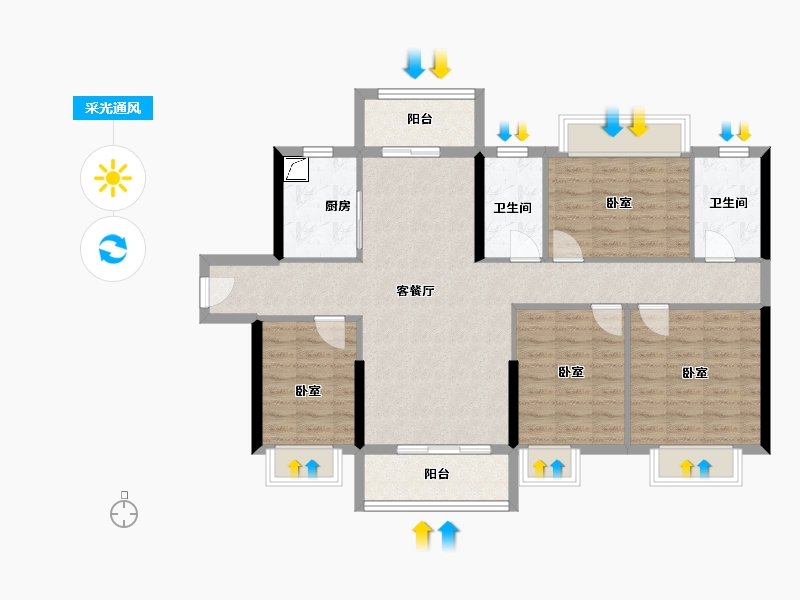 广东省-河源市-河源敏捷珑山源著-100.70-户型库-采光通风