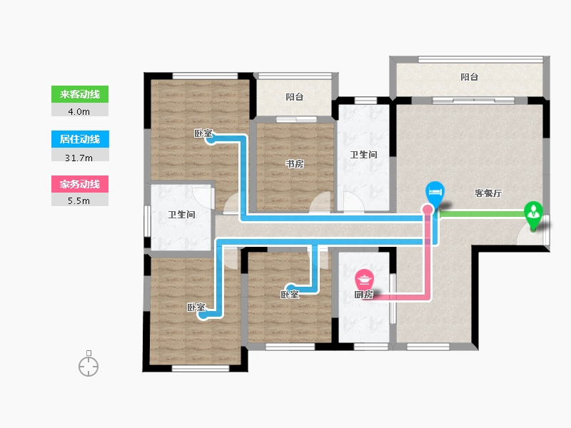 湖南省-娄底市-新化紫东城-124.08-户型库-动静线