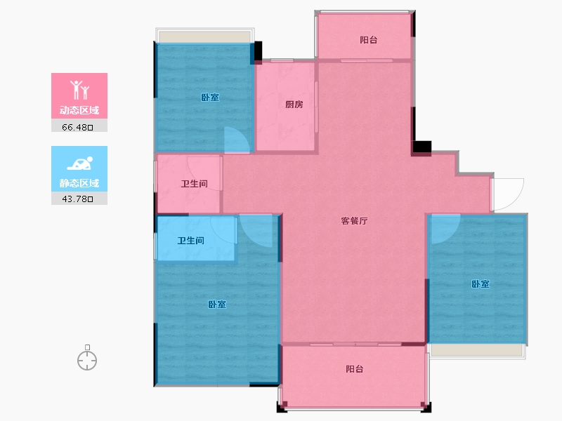 湖南省-娄底市-九龙·环球商业广场二期-104.00-户型库-动静分区