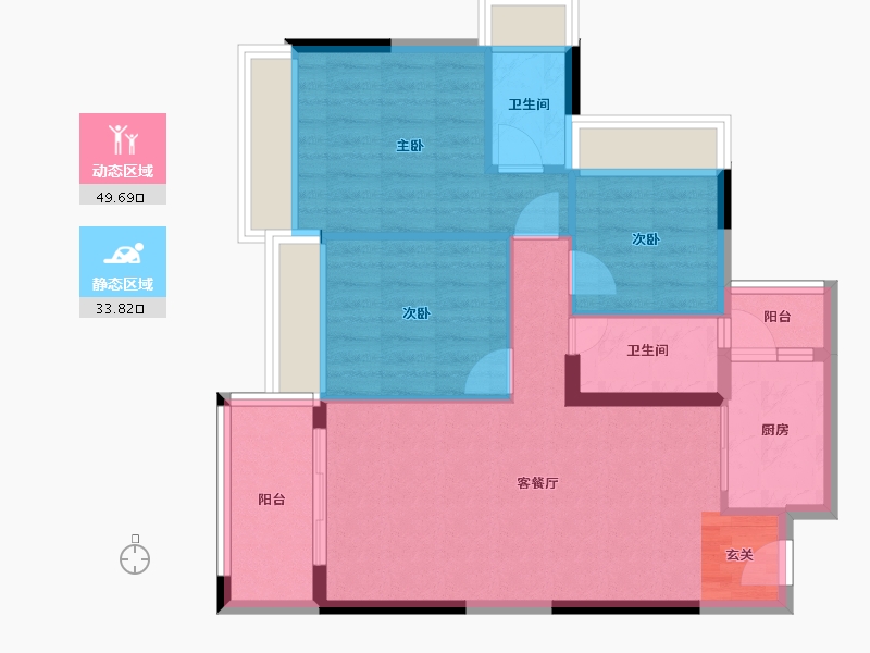 广东省-清远市-海港成天荷1号-74.90-户型库-动静分区