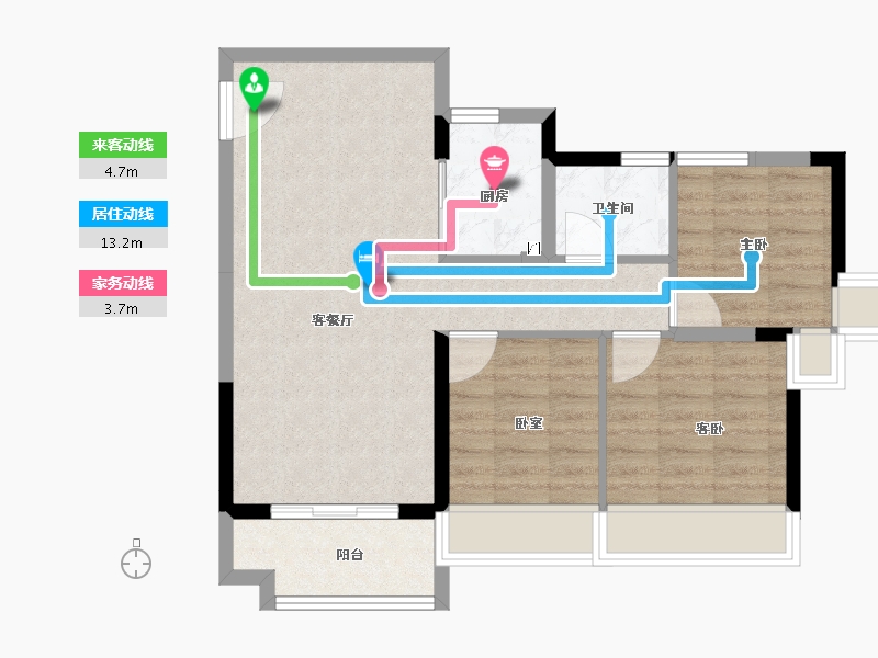 广东省-珠海市-和丰御庭-70.10-户型库-动静线