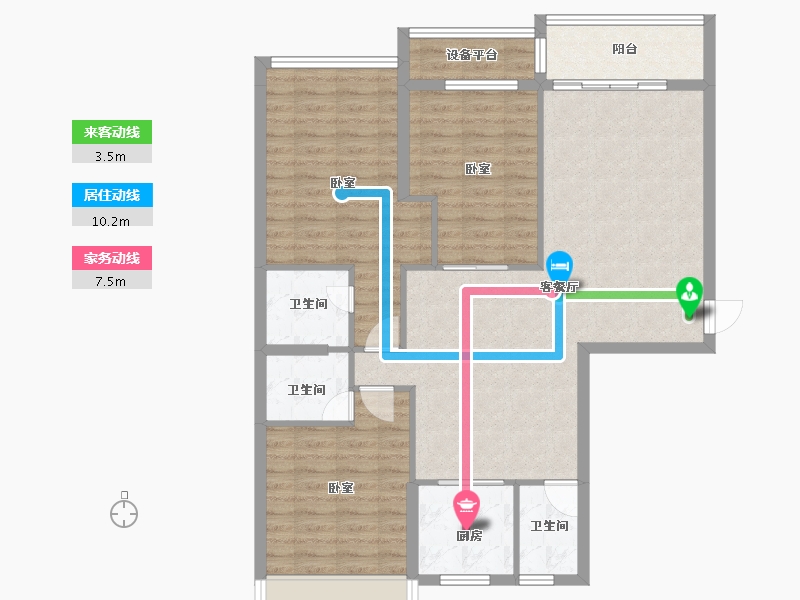 广东省-汕头市-锦绣星河名轩-102.93-户型库-动静线