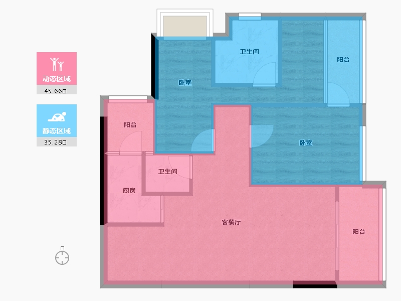 广东省-深圳市-百晟上府-72.77-户型库-动静分区