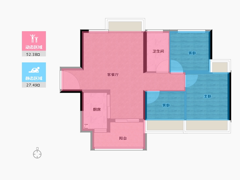 广东省-珠海市-和丰御庭-71.28-户型库-动静分区