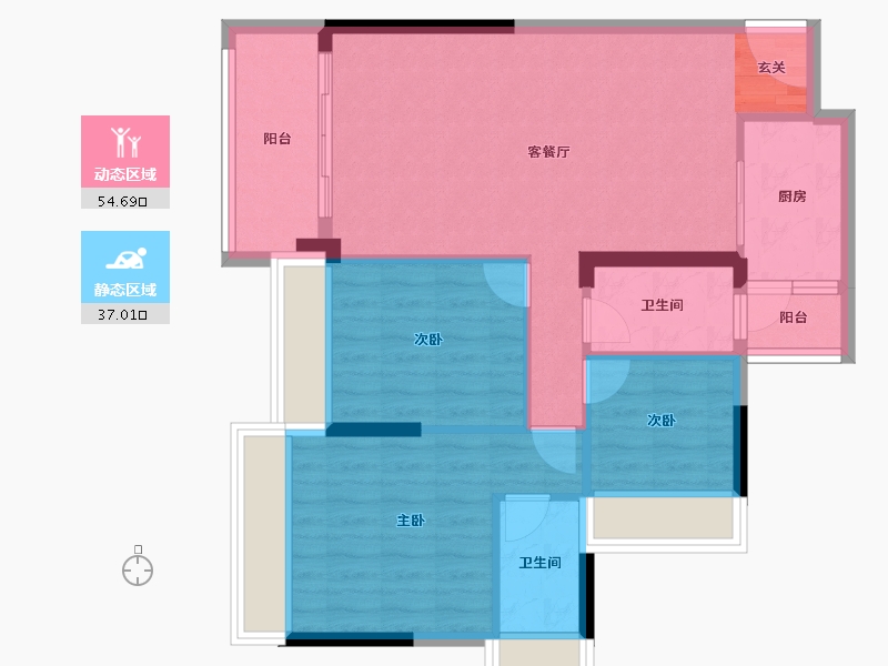 广东省-清远市-海港成天荷1号-82.50-户型库-动静分区