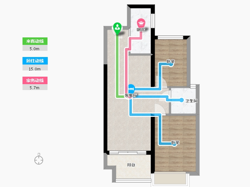 浙江省-温州市-置信弘润·海上传奇-56.01-户型库-动静线